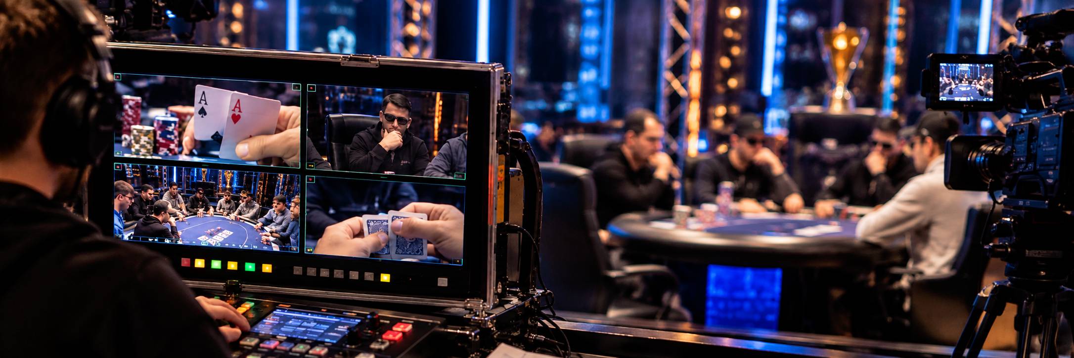Live poker broadcasts air on a delay so viewers can see each player's hand on MILLIONS Live poker broadcasts air on a delay so viewers can see each player's hand