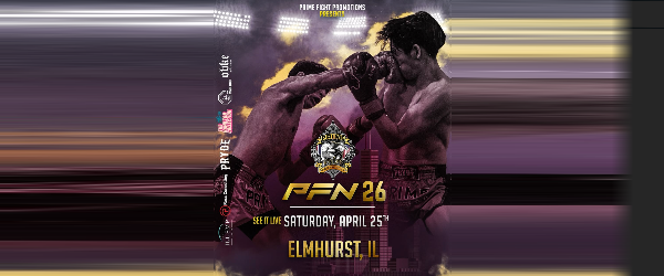 Chicago Fighter Jules Rouse Headlines Prime Fight Night 26 at Waterford Banquet & Conference Center in Elmhurst on April 25
