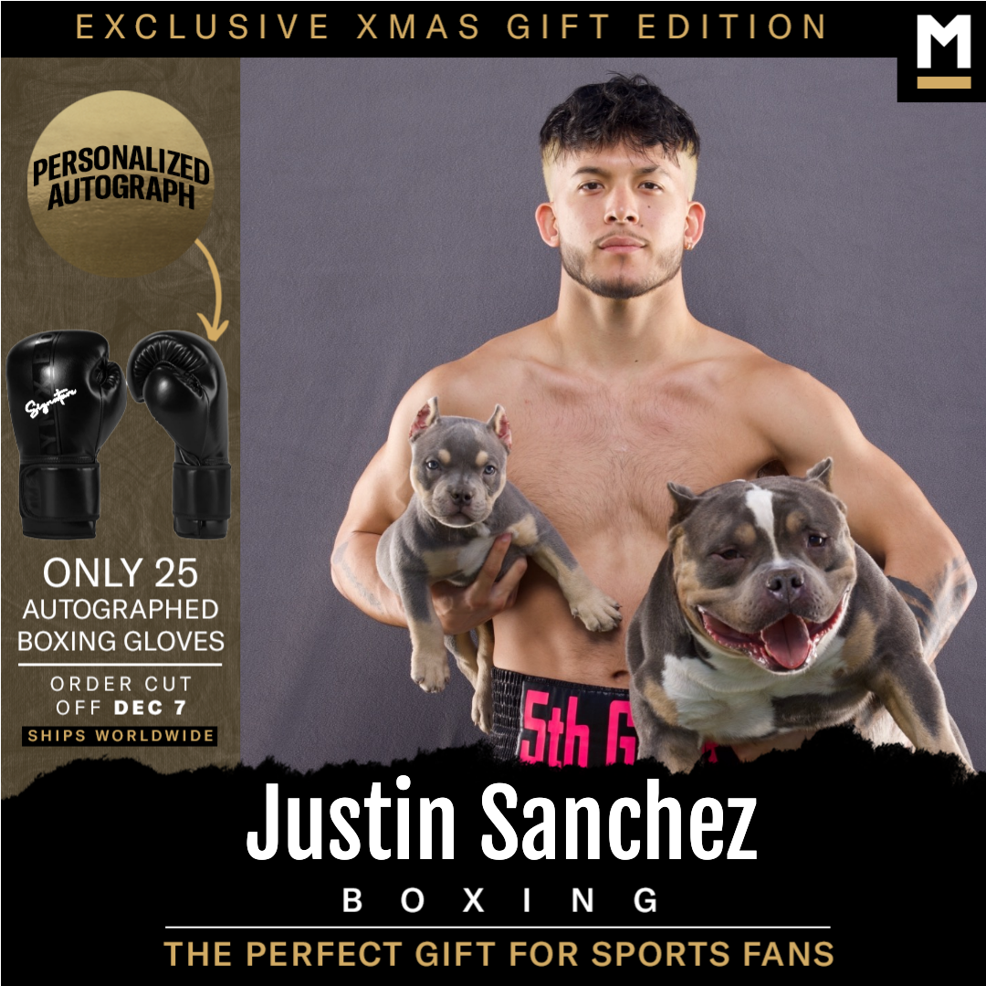 Justin Sanchez Autographed Boxing Gloves on MILLIONS Justin Sanchez Autographed Boxing Gloves