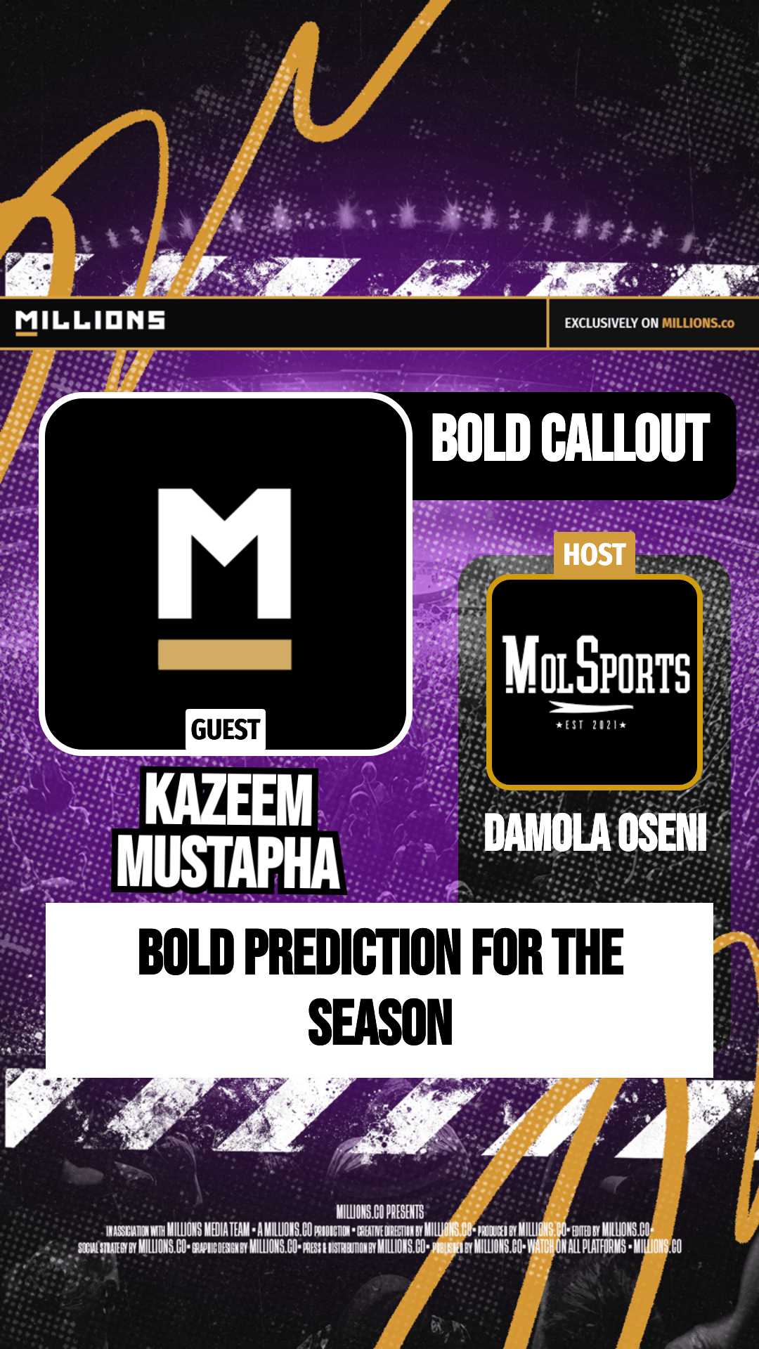 Bold Prediction For The Season on MILLIONS Bold Prediction For The Season