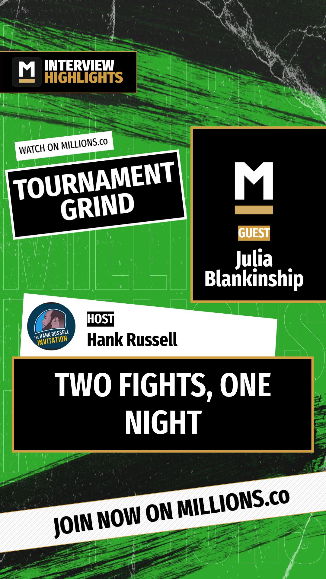 Two Fights, One Night on MILLIONS Two Fights, One Night