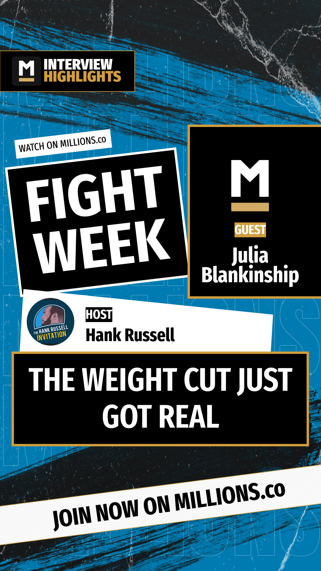 The Weight Cut Just Got Real on MILLIONS The Weight Cut Just Got Real
