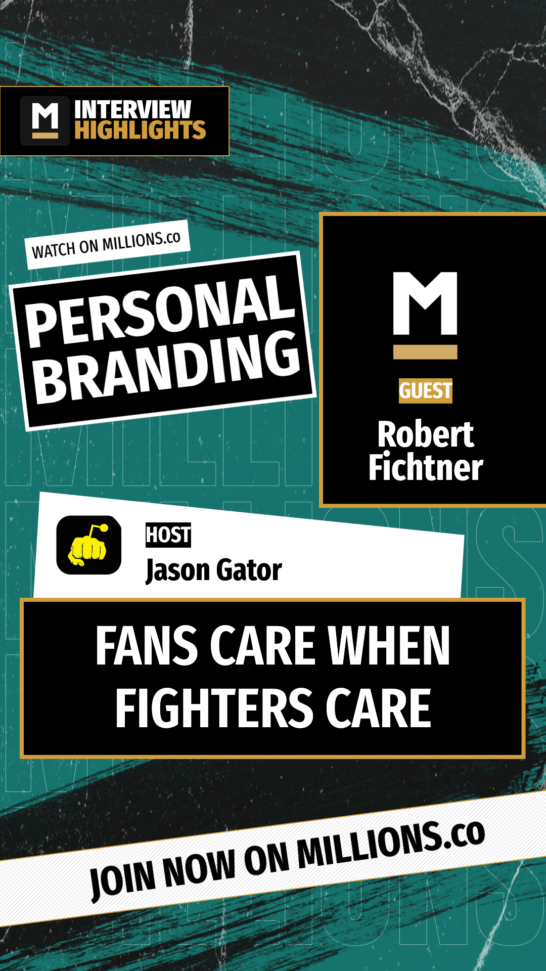 Fans Care When Fighters Care on MILLIONS Fans Care When Fighters Care