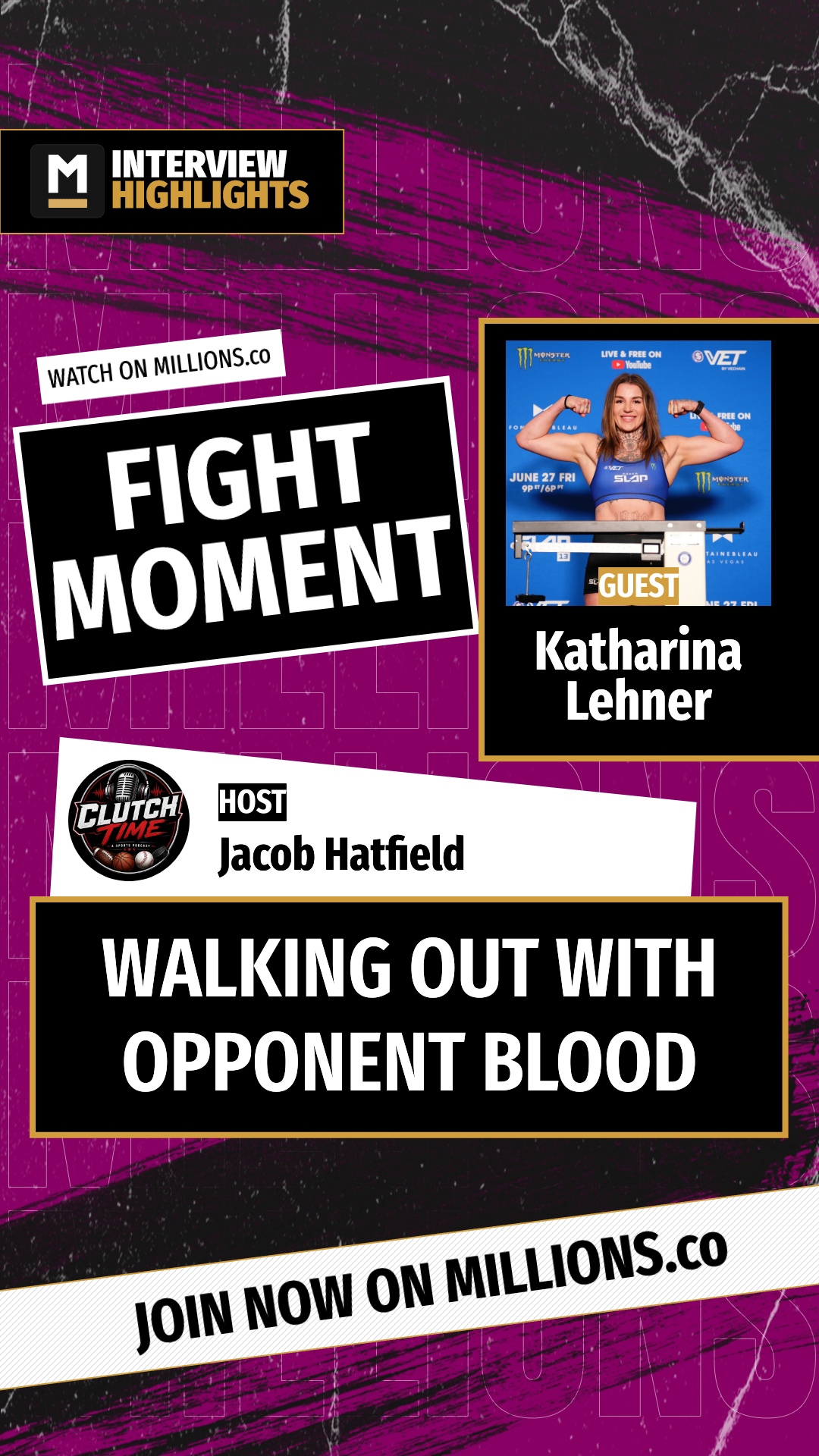 Walking Out With Opponent Blood on MILLIONS Walking Out With Opponent Blood