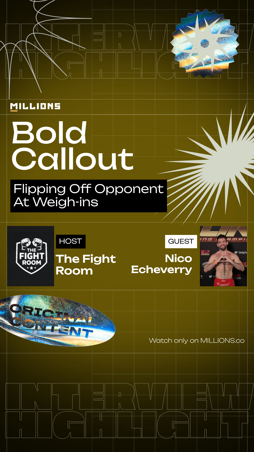 Flipping Off Opponent At Weigh-ins