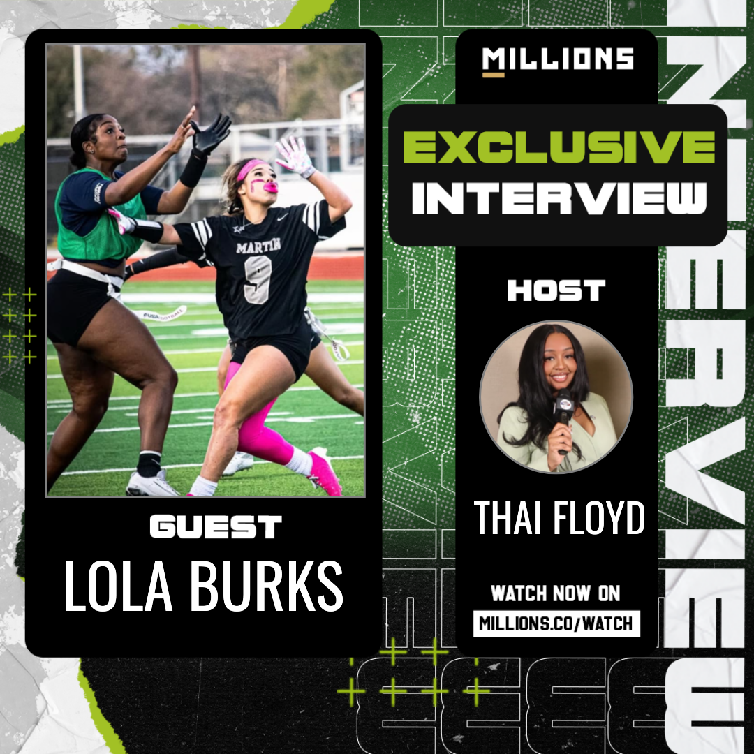 Lola Burks Thai Floyd interview on flag football and college