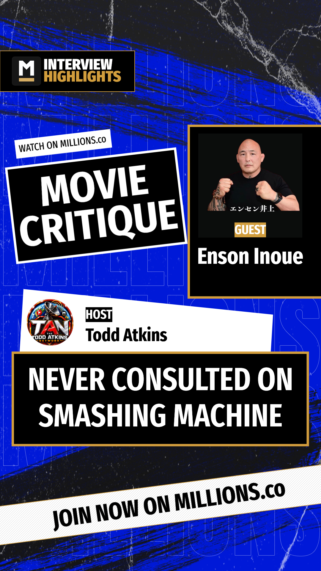 Never Consulted On Smashing Machine on MILLIONS Never Consulted On Smashing Machine