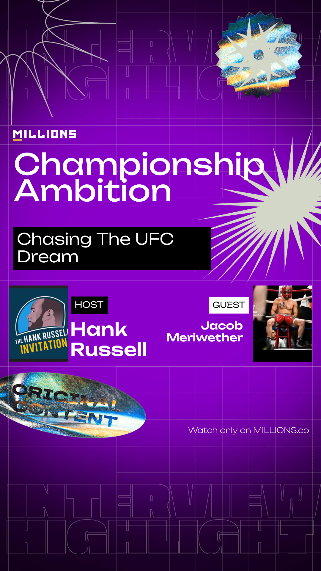Chasing The UFC Dream on MILLIONS Chasing The UFC Dream