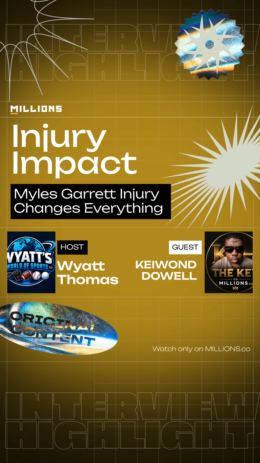 Myles Garrett Injury Changes Everyt... on MILLIONS Myles Garrett Injury Changes Everyt...