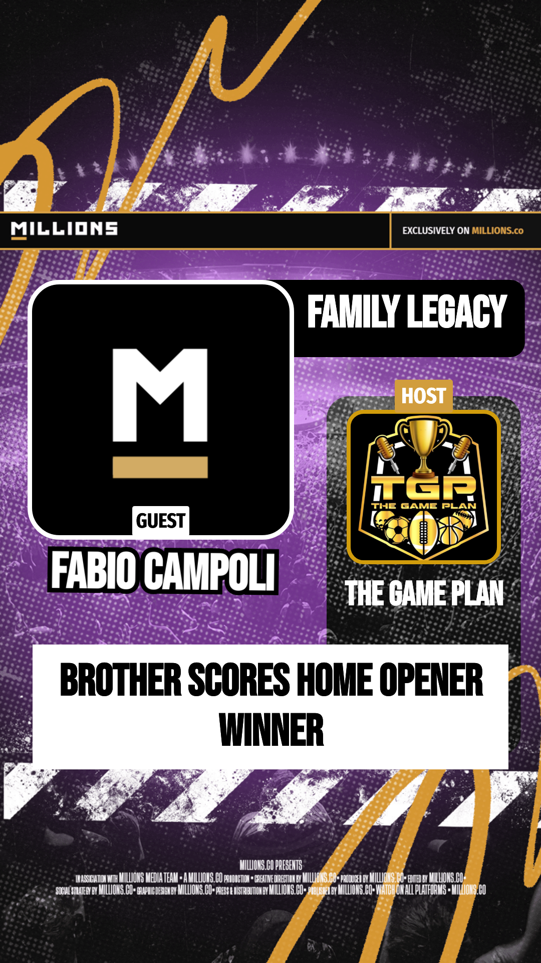 Brother Scores Home Opener Winner on MILLIONS Brother Scores Home Opener Winner