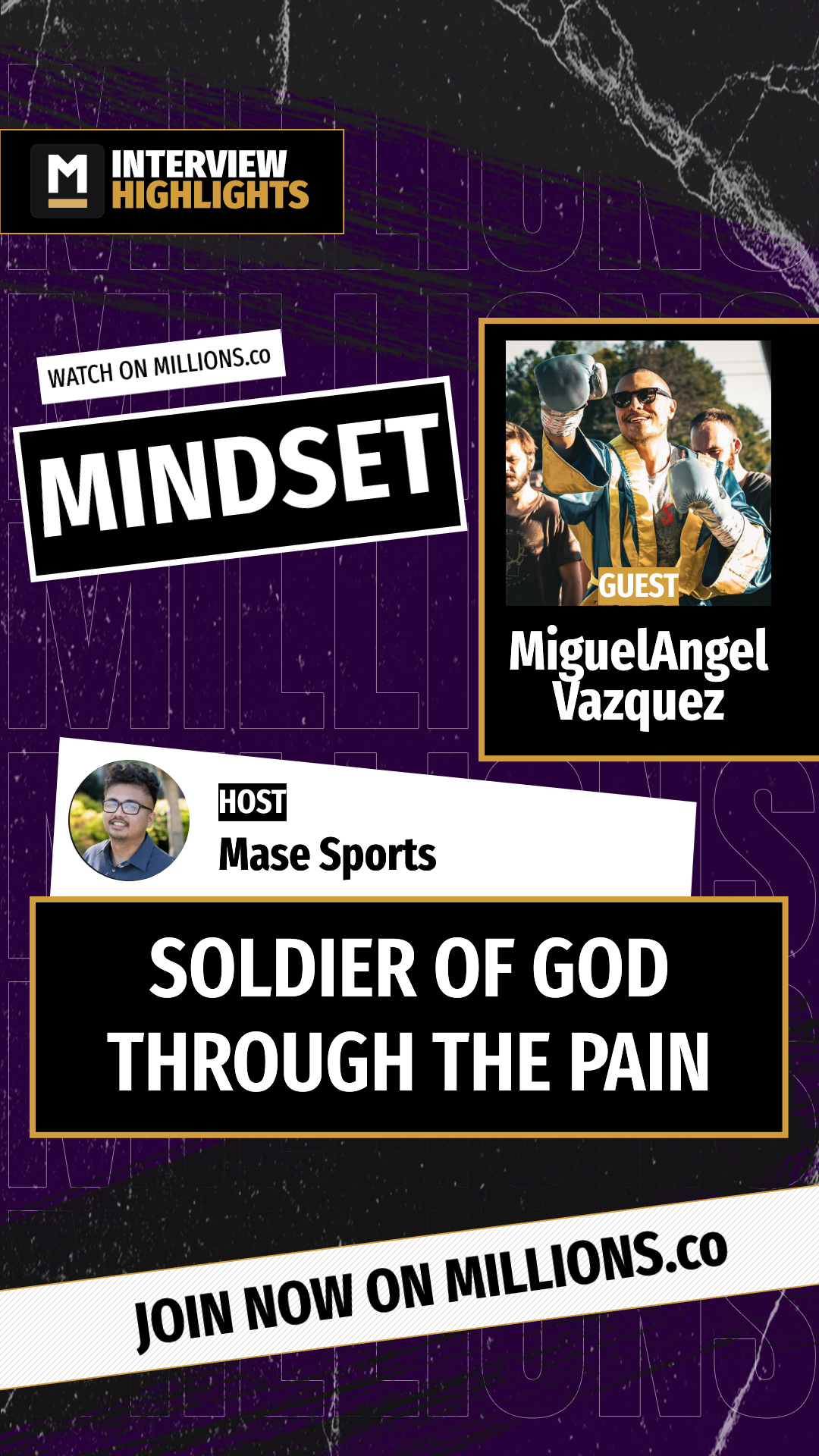 Soldier Of God Through The Pain on MILLIONS Soldier Of God Through The Pain