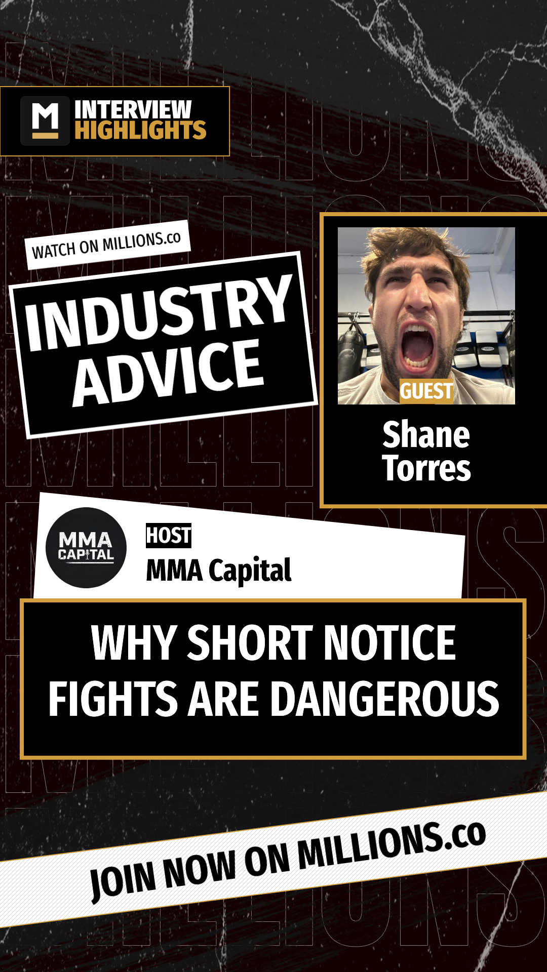 Why Short Notice Fights Are Dangero... on MILLIONS Why Short Notice Fights Are Dangero...