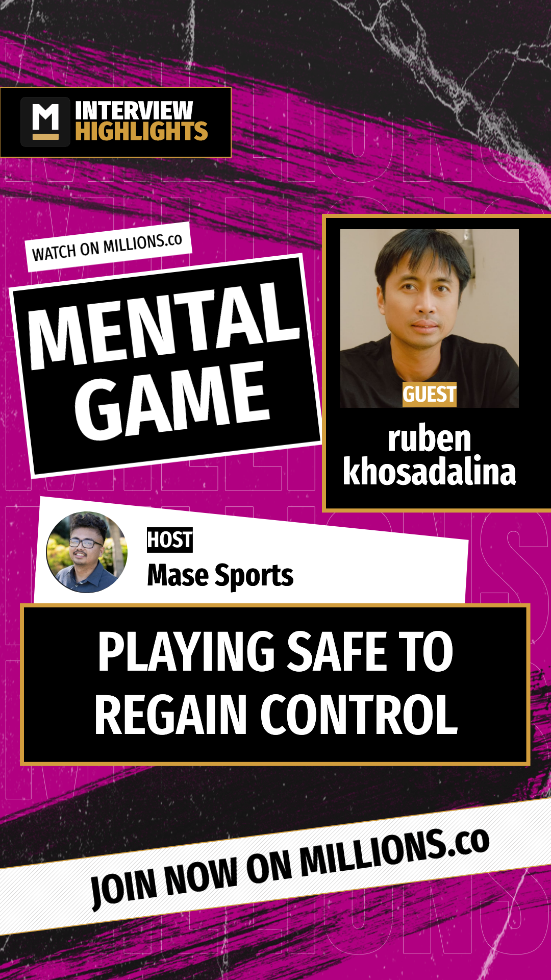 Playing Safe To Regain Control on MILLIONS Playing Safe To Regain Control