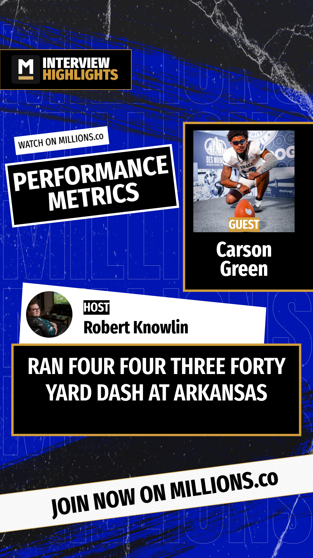 Ran Four Four Three Forty Yard Dash...