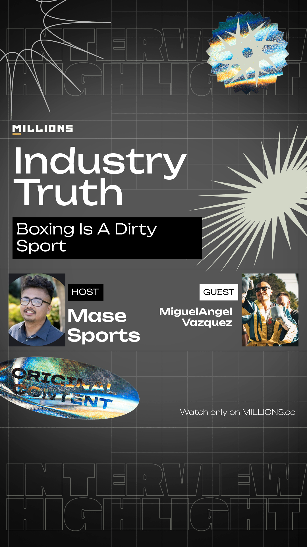 Boxing Is A Dirty Sport on MILLIONS Boxing Is A Dirty Sport