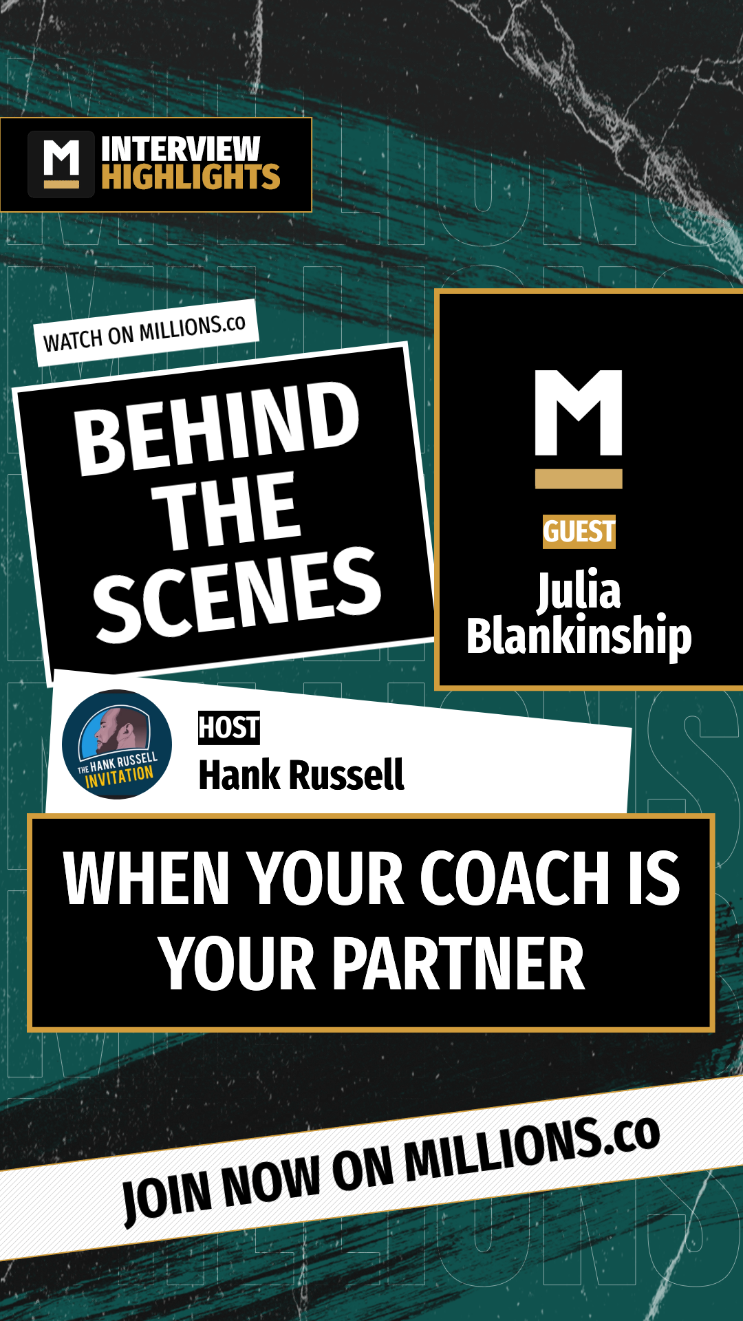 When Your Coach Is Your Partner on MILLIONS When Your Coach Is Your Partner