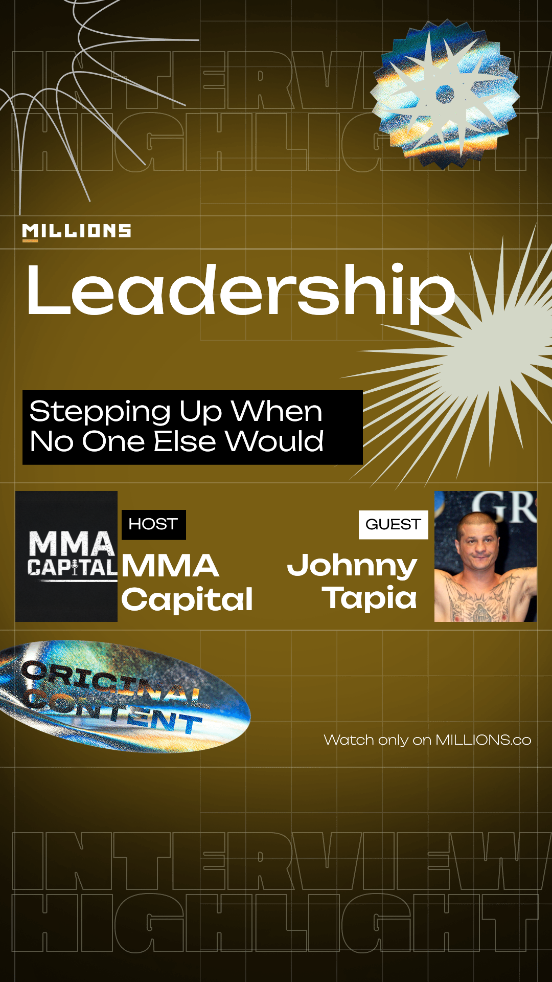 Stepping Up When No One Else Would on MILLIONS Stepping Up When No One Else Would