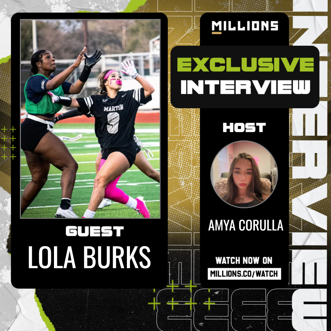 Lola Burks Amya Corulla interview on college flag football
