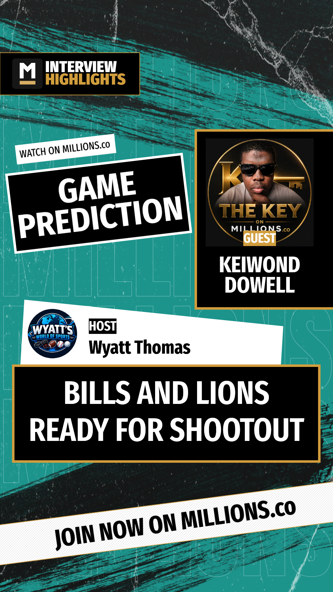 Bills And Lions Ready For Shootout on MILLIONS Bills And Lions Ready For Shootout