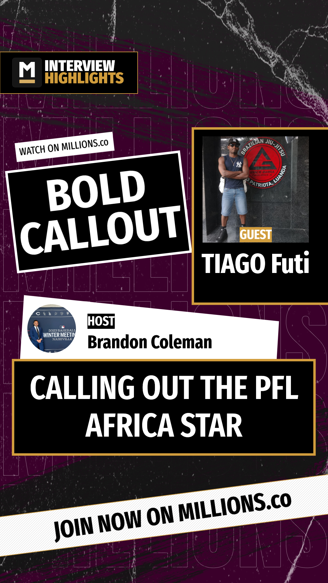 Calling Out The PFL Africa Star on MILLIONS Calling Out The PFL Africa Star