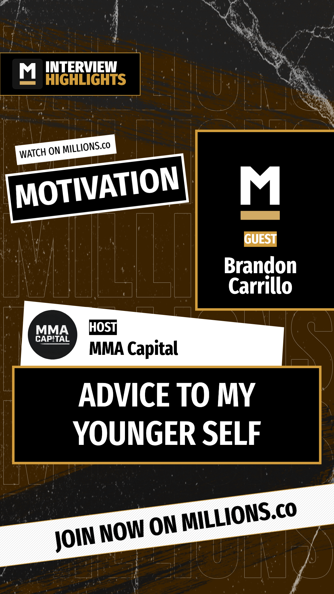 Advice To My Younger Self on MILLIONS Advice To My Younger Self
