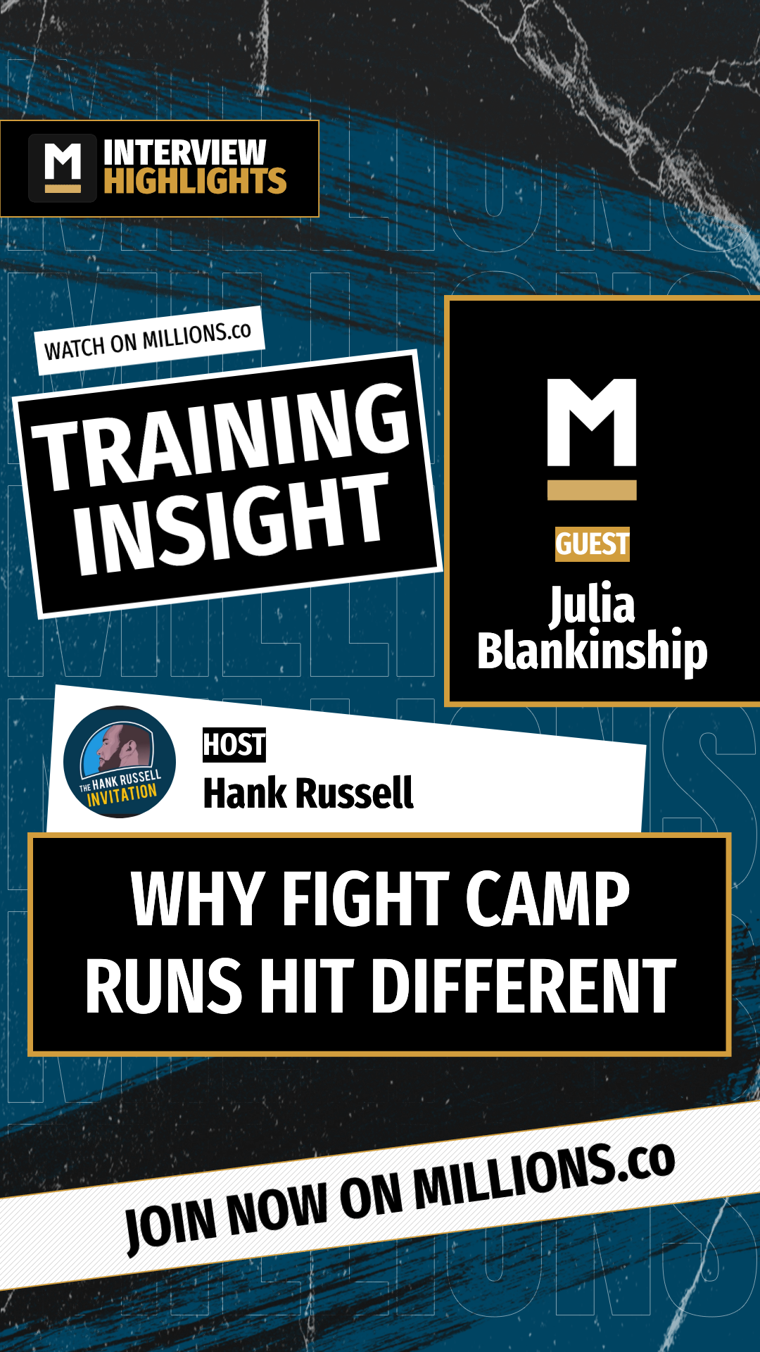 Why Fight Camp Runs Hit Different on MILLIONS Why Fight Camp Runs Hit Different