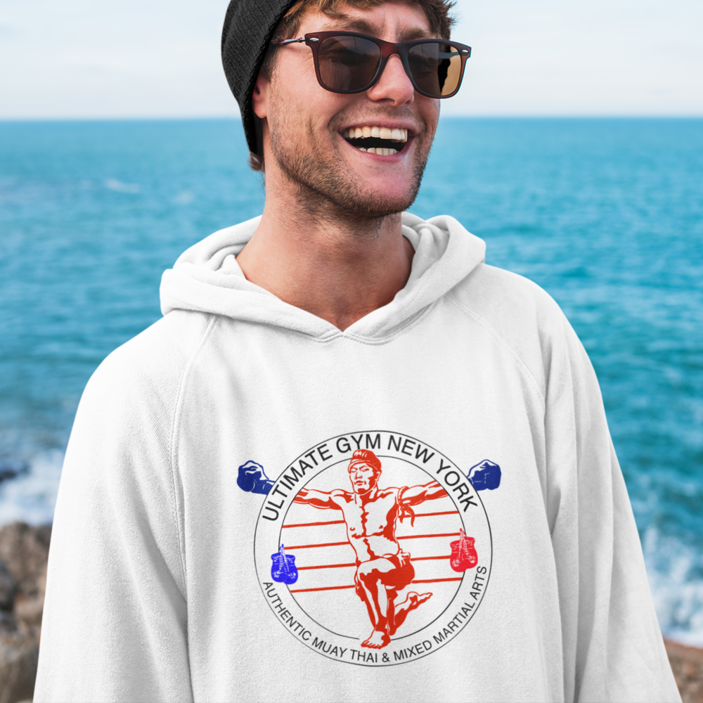 Ultimate Gym New York Hoodie, Red Logo