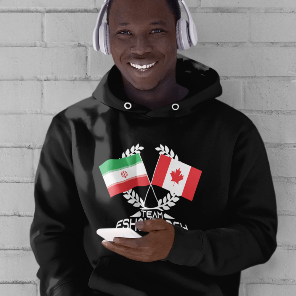 Team Eshouzadeh Hoodie, White Logo
