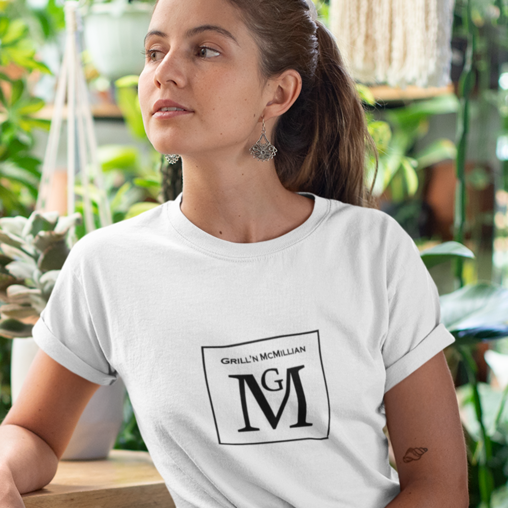 GRILL'N MCMILLIAN by Mark Mcmillian Women's T-Shirt, Black Logo