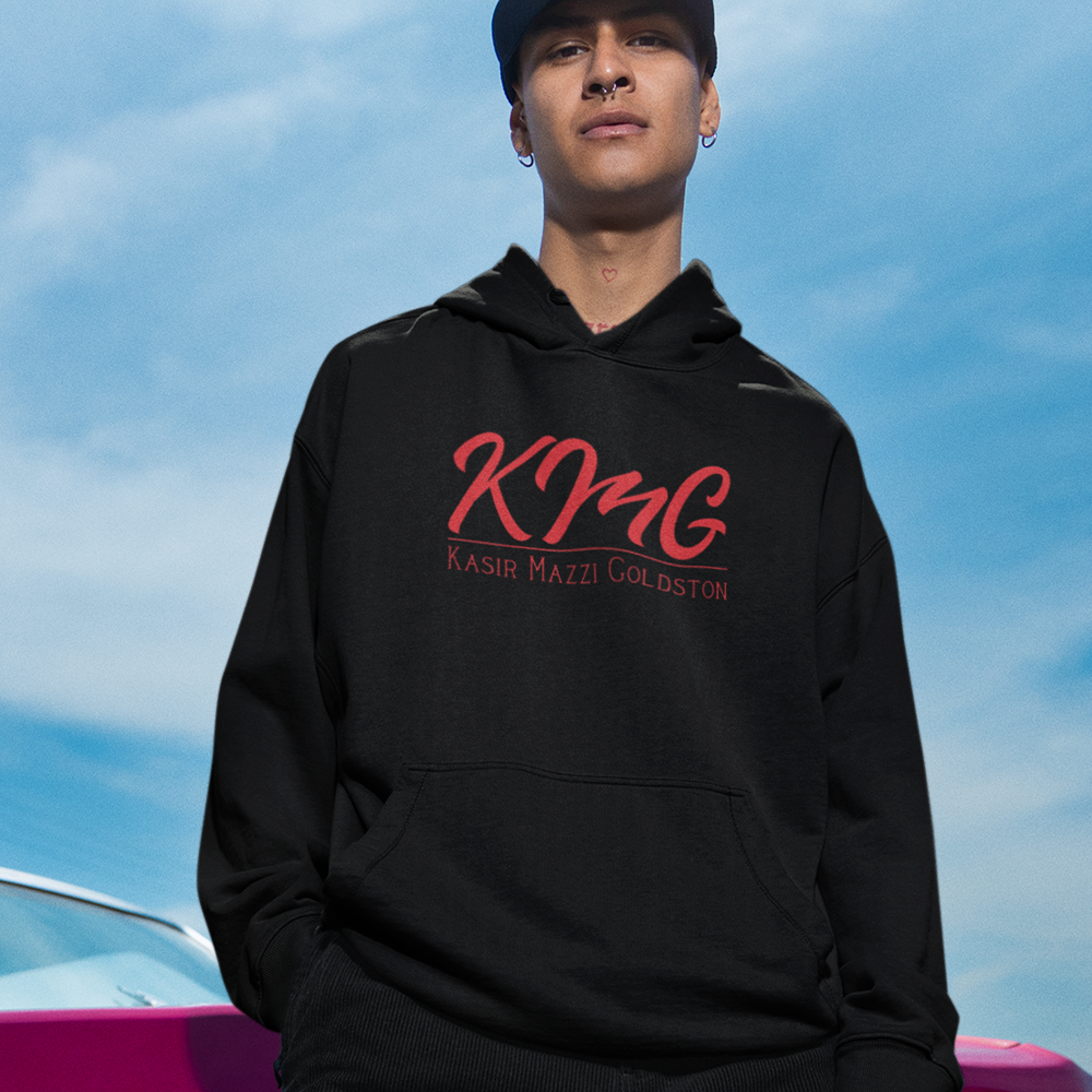 KMG by Kasir Goldston  Men's Hoodie, Red Logo