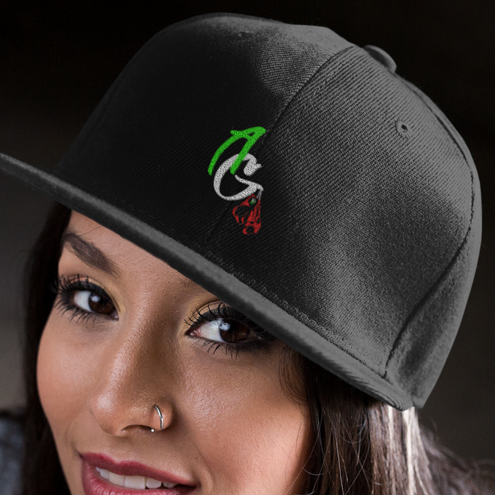 Amanda Galle Hat, Neon White Logo MILLIONS