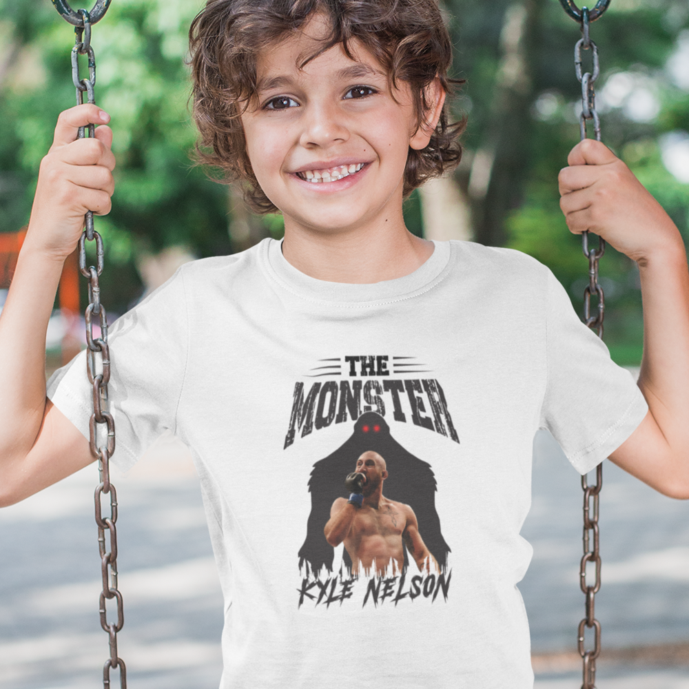 "The Monster" Kyle Nelson Youth TShirt, Black Logo MILLIONS