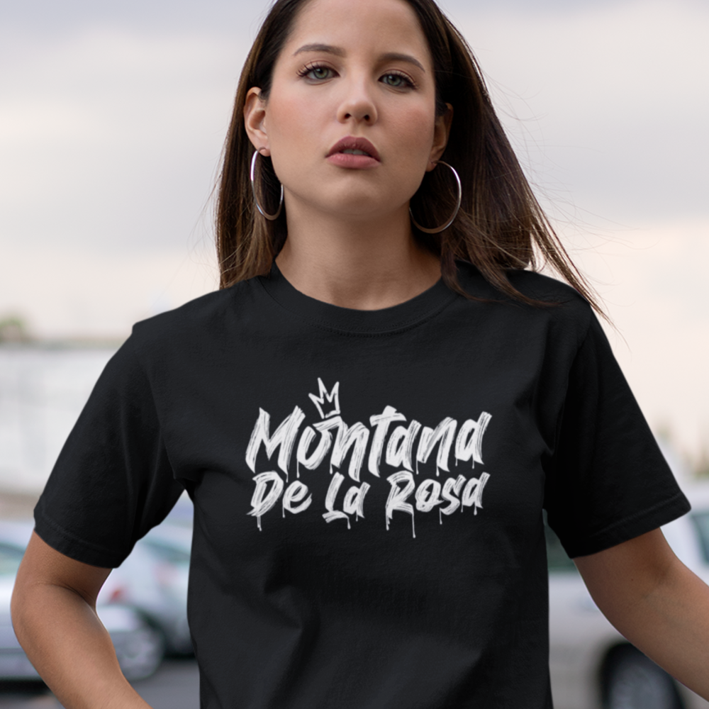 Montana Delarosa Women's T-Shirt, White Logo