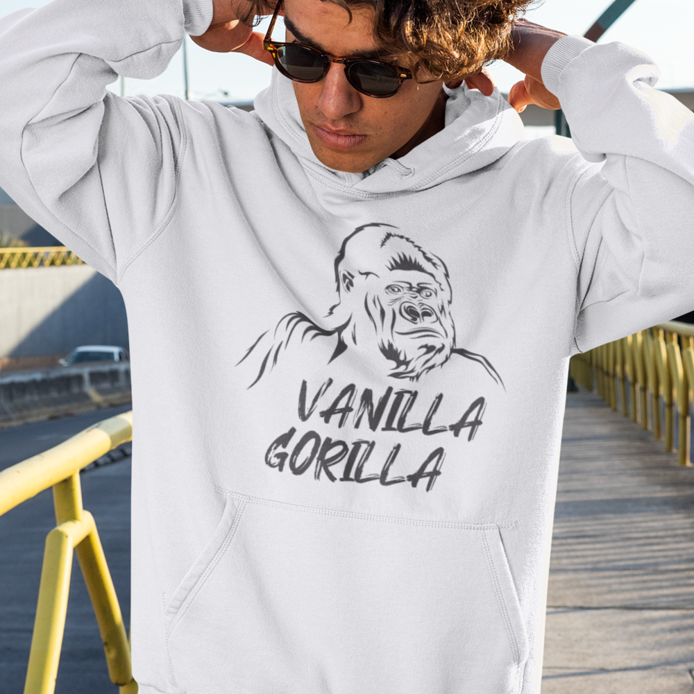 Vanilla Gorilla Christian Echols Unisex Hoodie, Dark Logo