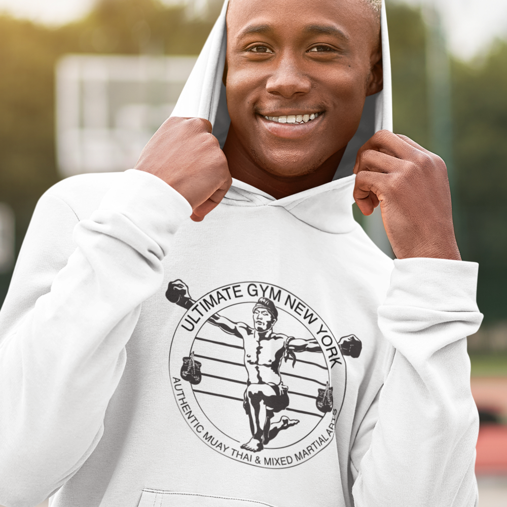 Ultimate Gym New York Hoodie, Black Logo