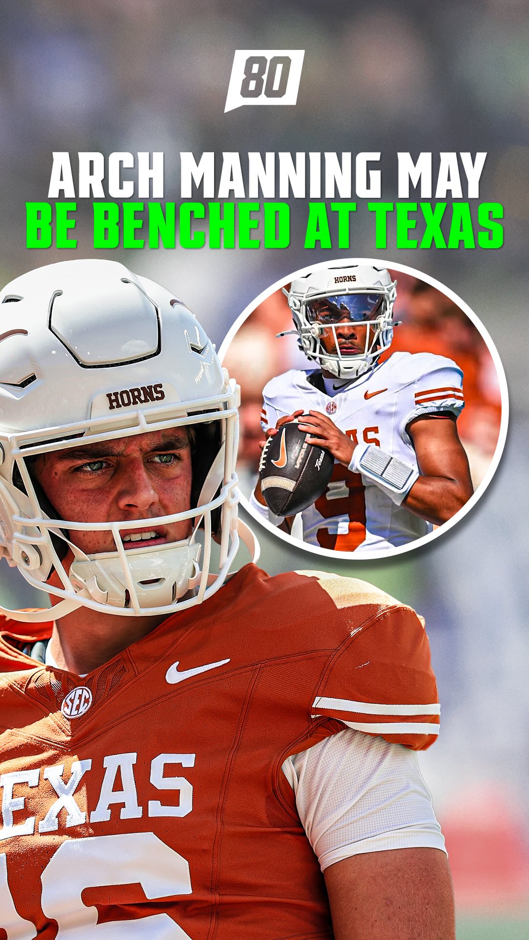 Arch Manning faces benching if perf...