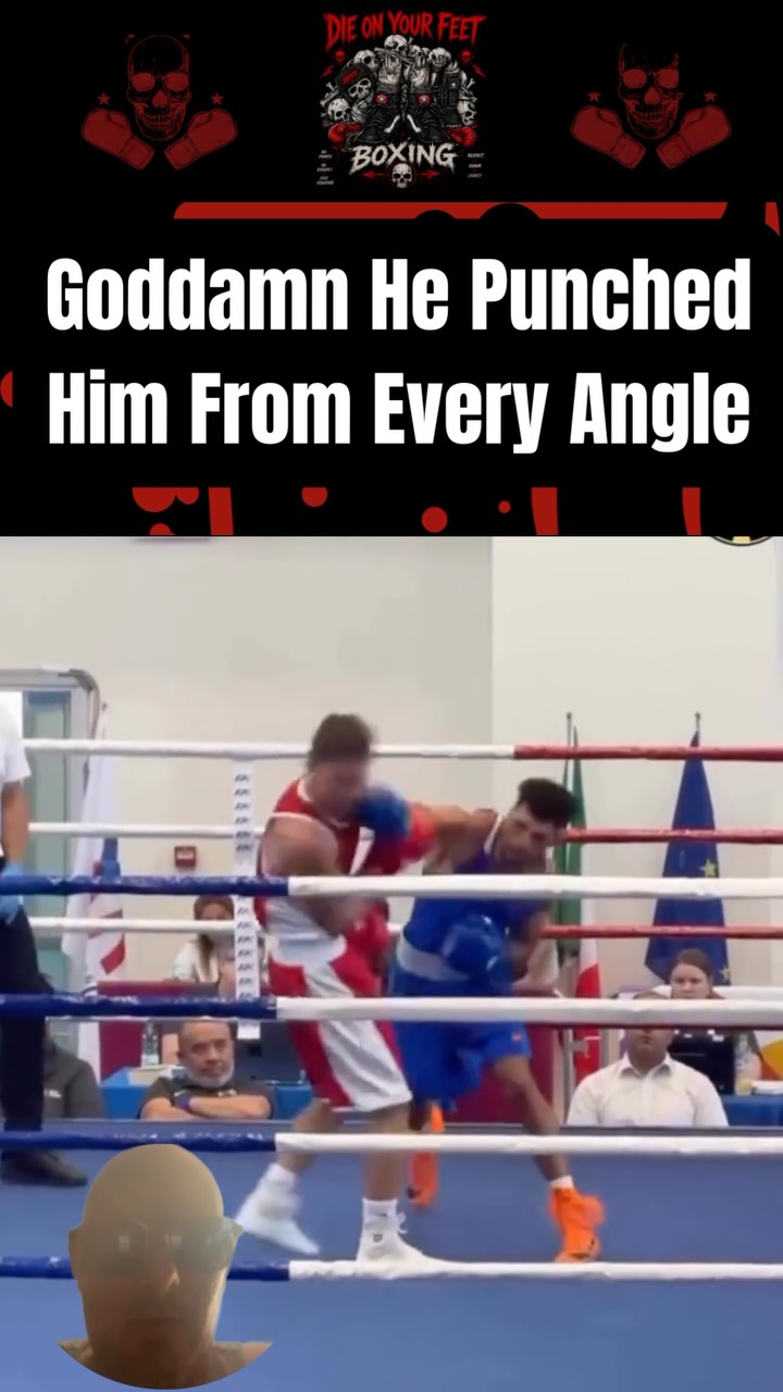 Boxer punches opponent from every a...