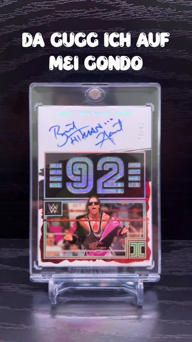 Bret Hart 'Hitman' autographed card...