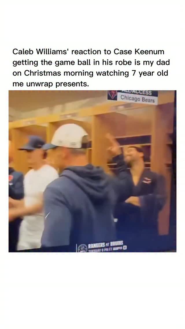Caleb Williams celebrates Case Keen...