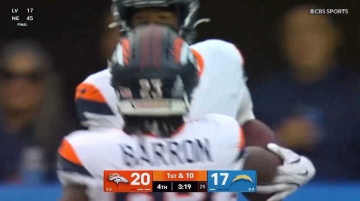 Broncos lead Chargers 20-17 in the ...