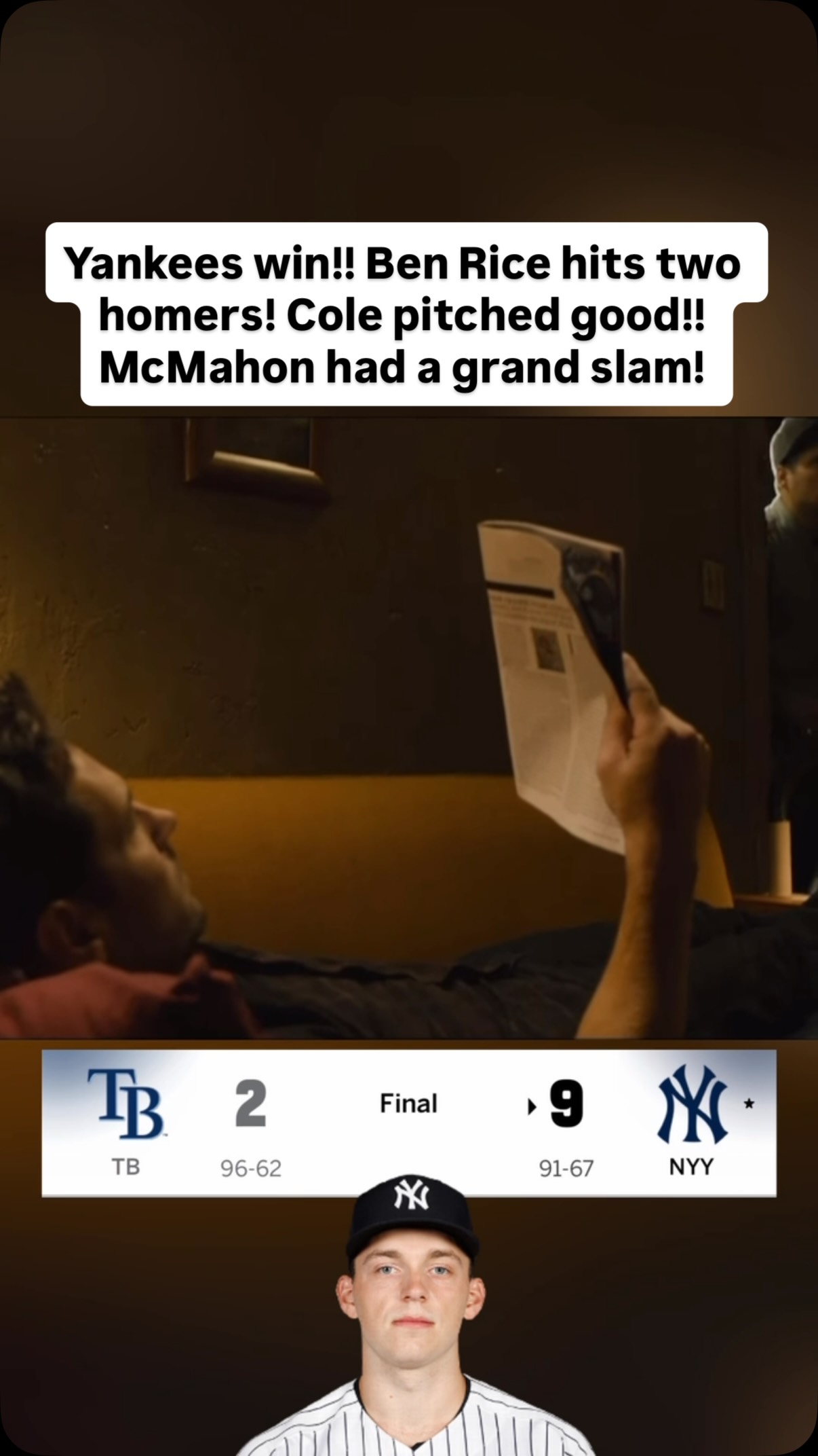 Ben Rice hits two homers as Yankees...