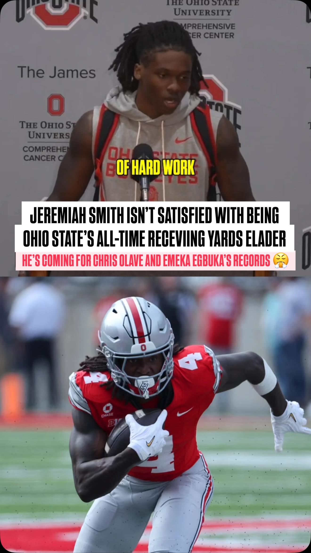 Jeremiah Smith isn't satisfied with...
