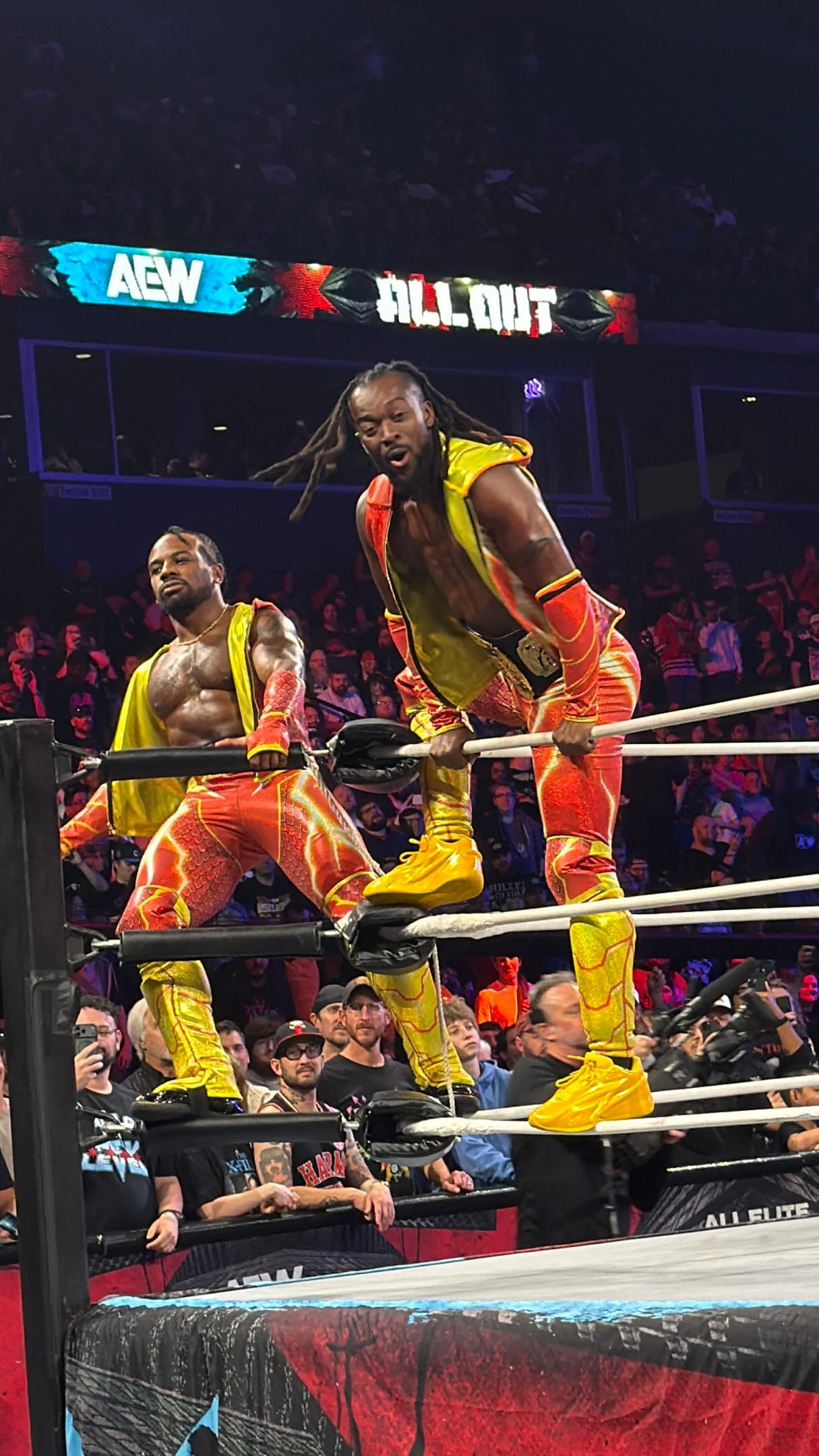 Kofi Kingston and Austin Creed at A...
