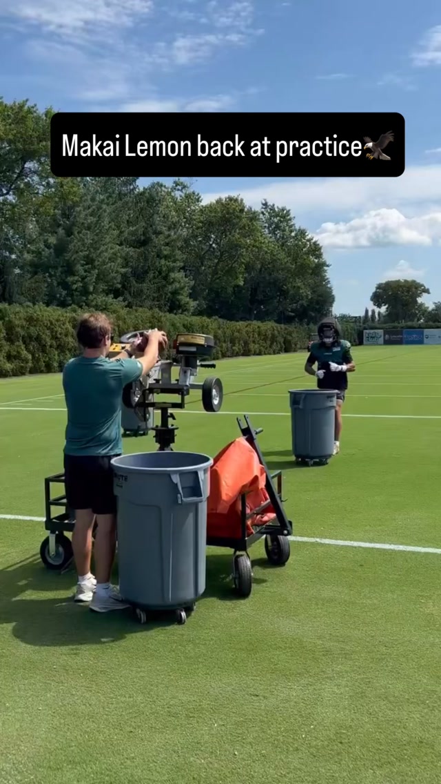 Makai Lemon returns to practice wit...