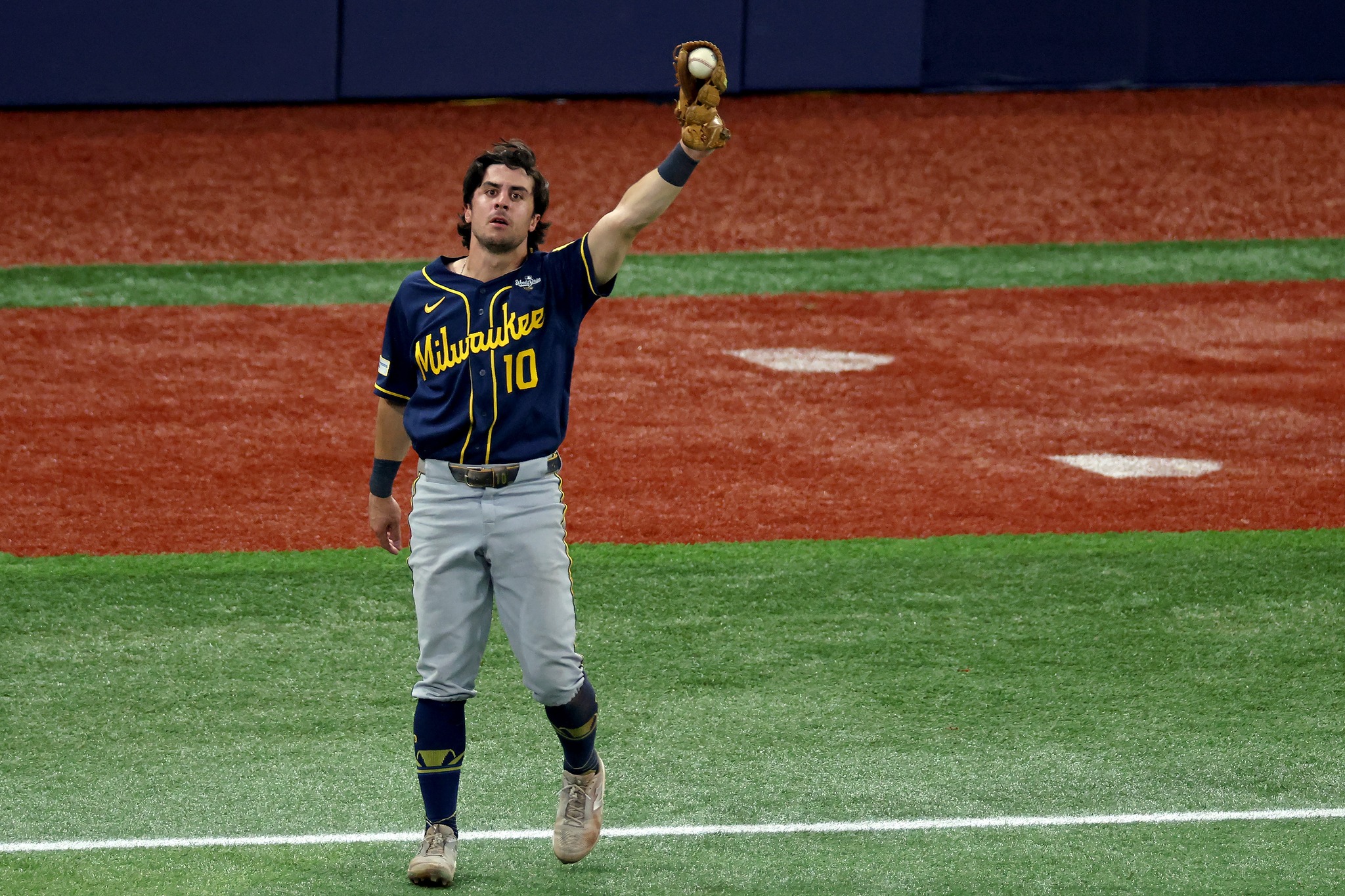 Sal Frelick makes a diving catch in...