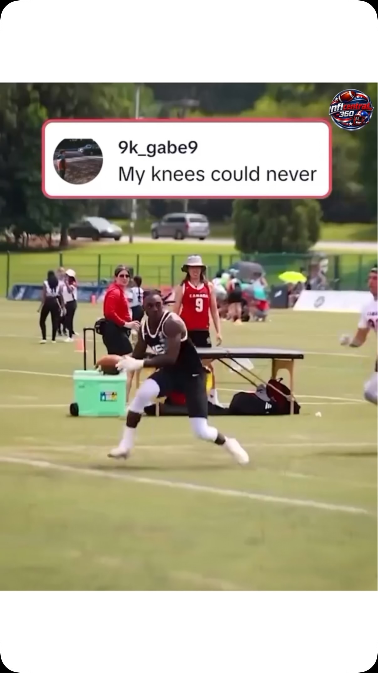 Flag football ankle-breaker move