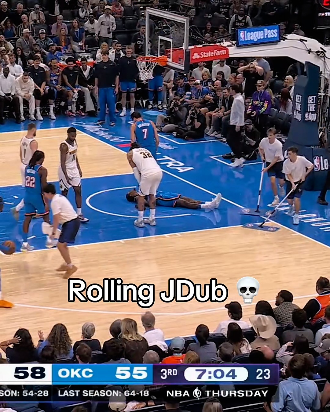 Rolling JDub on the court