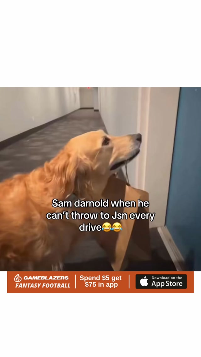 Sam Darnold when he can't throw to ...