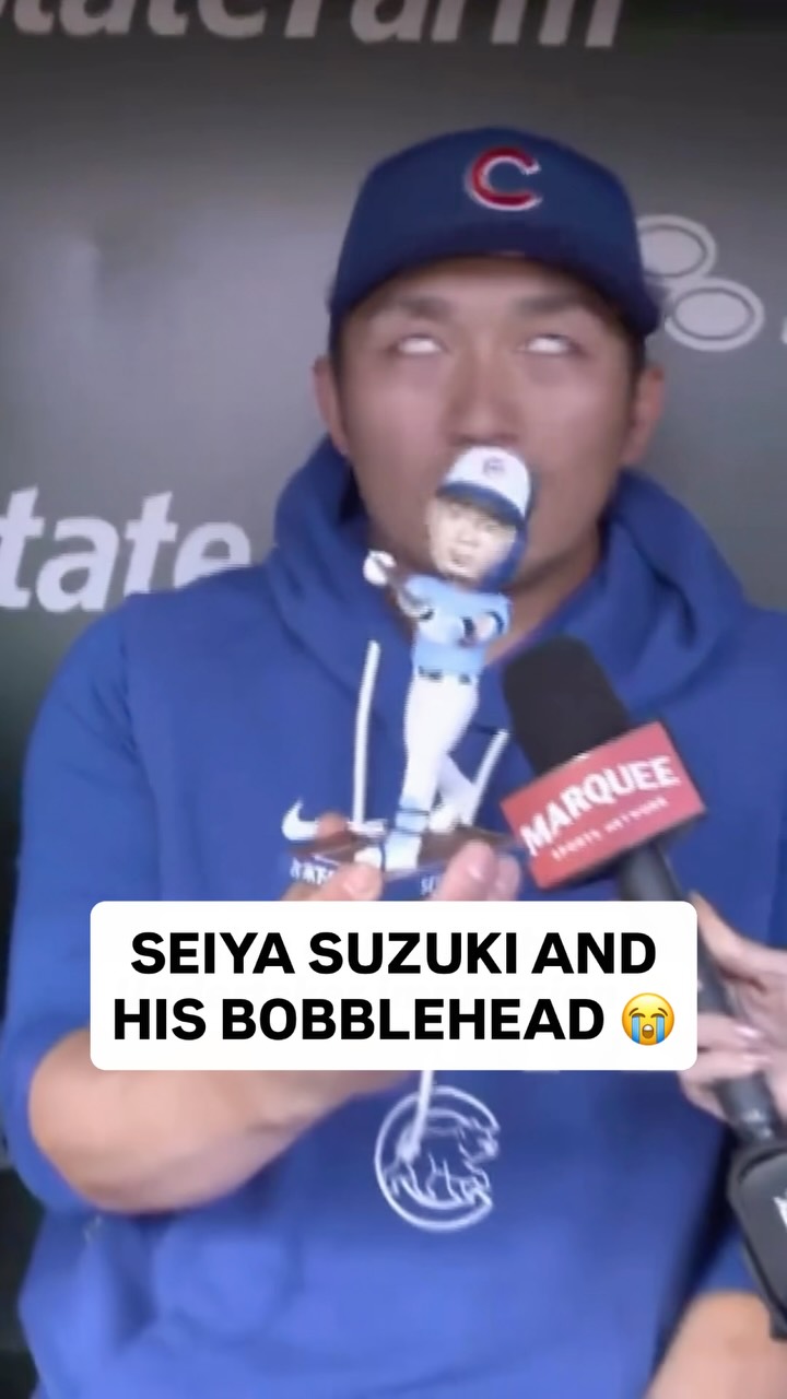 Seiya Suzuki and his bobblehead get...