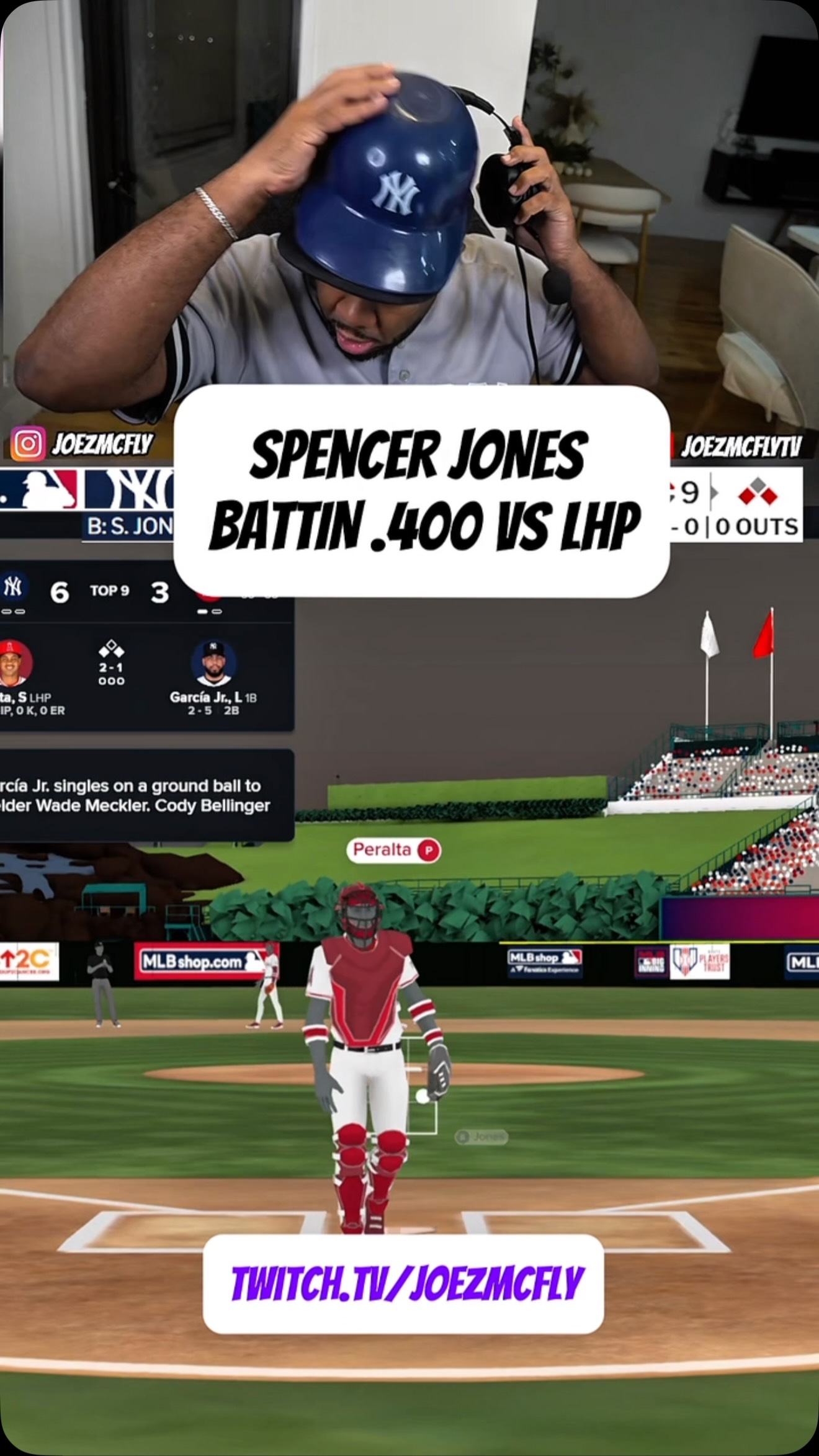 Spencer Jones batting .400 vs left-...